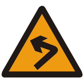 向左急彎路